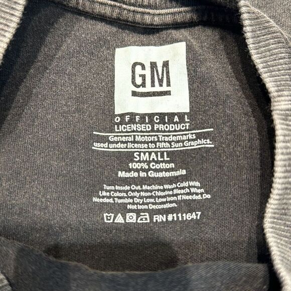 GM Chevrolet El Camino Tshirt Sz Small 100% Cotton Long Sleeve Crew Neck Gray - Picture 6 of 7